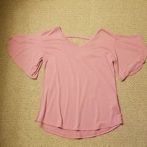 Shop Basic L Flutter Sleeve Top